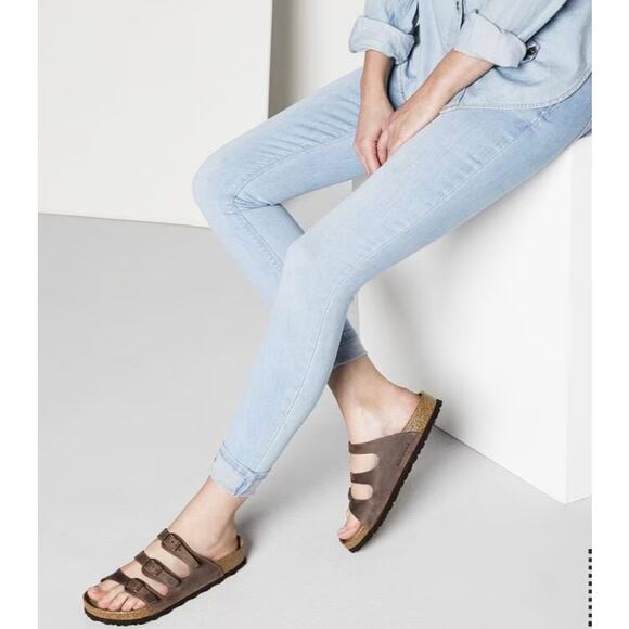 Birkenstock Shoes - Birkenstock Florida Soft Footbed Oiled Leather‎ - Habana Size 36 (US Size 5-5.5)